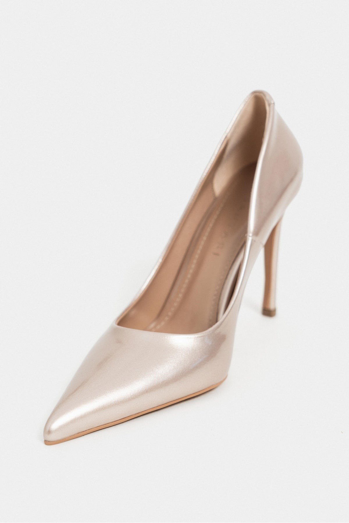 Lunara Altın Rugan Sivri Burun Stiletto - Görsel 3