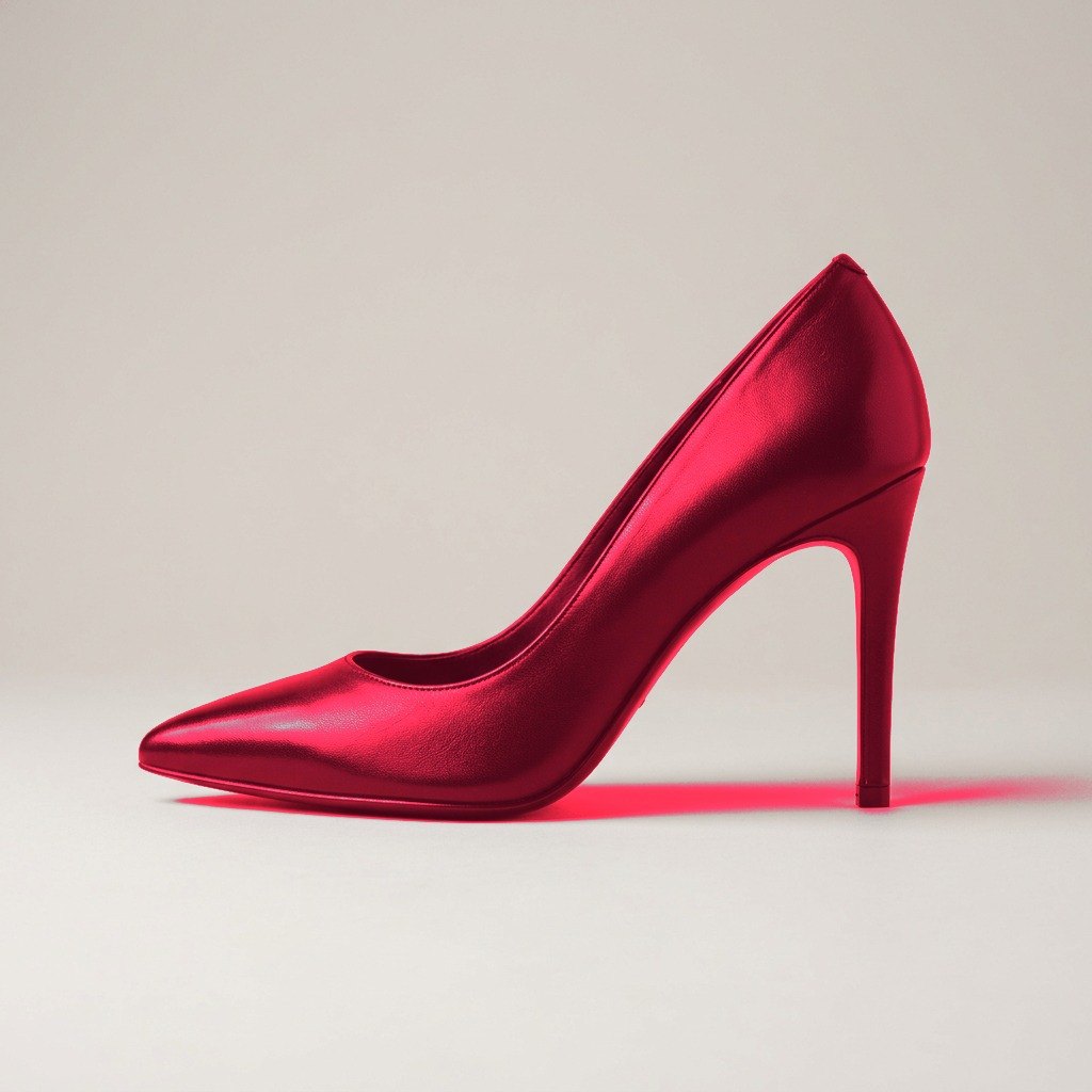 Siyah Stiletto Topuklu Ayakkabı - Görsel 1