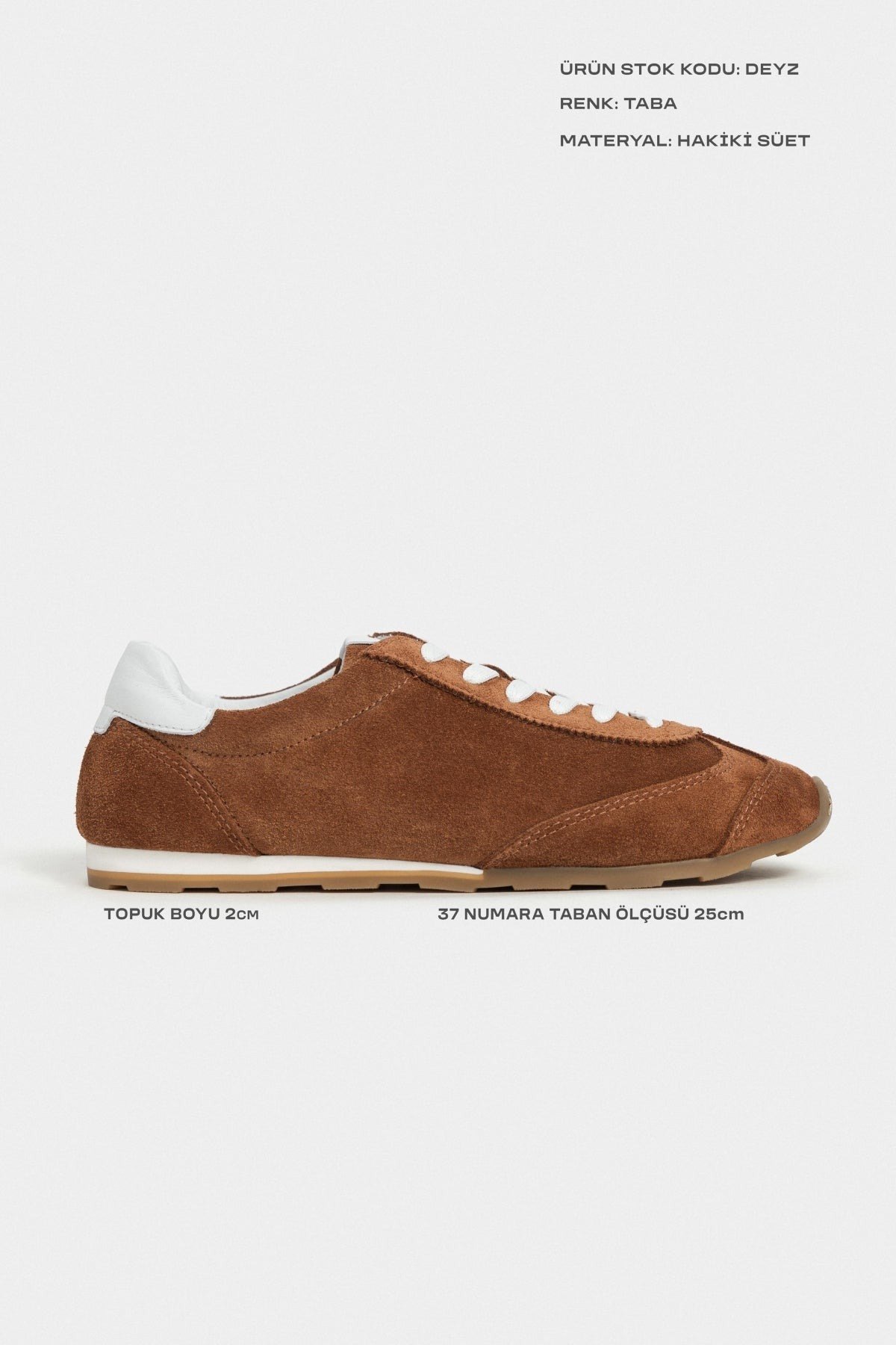 Deyz Taba Hakiki Süet Sneaker - Görsel 2